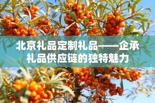 北京礼品定制礼品——企承礼品供应链的独特魅力